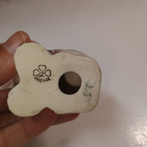 Small Dog Figurine Ceramic Brown Black Cute Puppy Japan - Picture 5 of 5